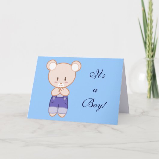 Faire-part de naissance de garçon (Devant)