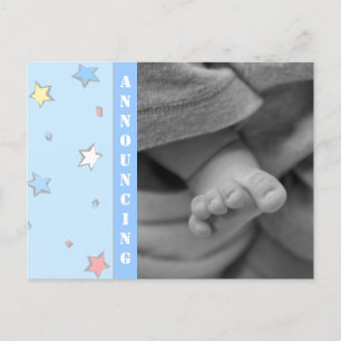 Faire-part de naissance de garçon