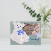 Faire-part de naissance de garçon (Debout devant)