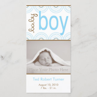 Faire-part de naissance de garçon - Carte photo