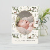 Faire-part de naissance de la forêt de Deer (Debout devant)