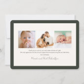 Faire-part de naissance de la forêt de Deer (Dos)