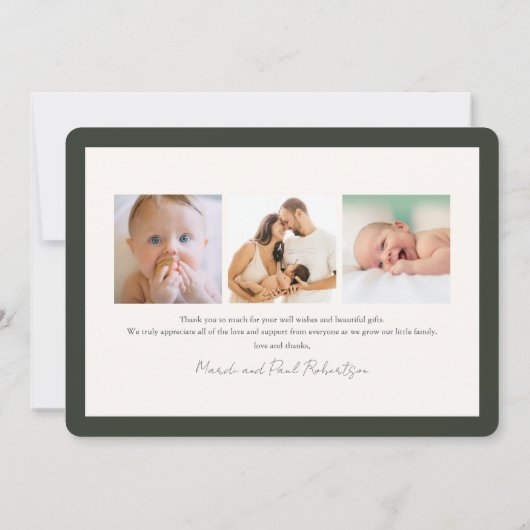 Faire-part de naissance de la forêt de Deer (Dos)