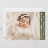 Faire-part de naissance de la nouvelle année et ac (Devant)