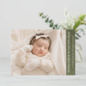 Faire-part de naissance de la nouvelle année et ac (Debout devant)