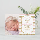 Faire-part de naissance de la nouvelle petite fill (Debout devant)