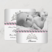 Faire-part de naissance de la princesse rose (Devant / Derrière)