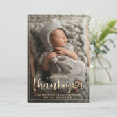 Faire-part de naissance de Merci classique personn (Debout devant)