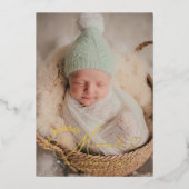 Faire-Part de Naissance de Miracle de Fêtes avec É (Recto)