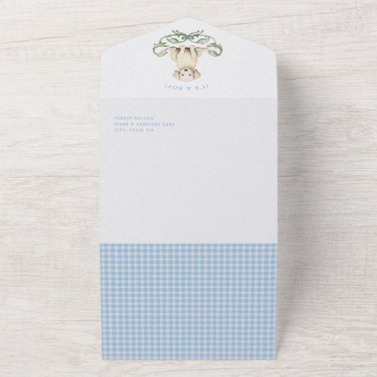 Faire-part de naissance de monogramme de poignets  (Dehors)