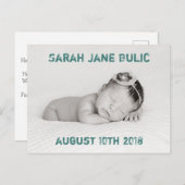 Faire-part de naissance de neutre de genre (Devant / Derrière)