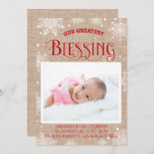 Faire-part de naissance de Noël (Devant / Derrière)