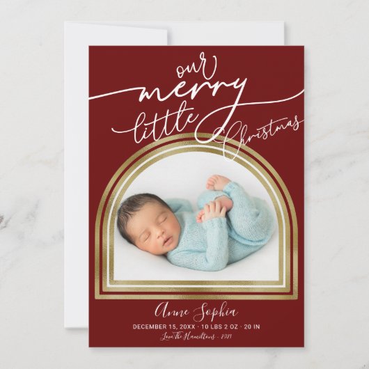 Faire-part de naissance de Noël Arch Frame (Devant)