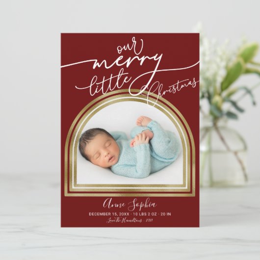 Faire-part de naissance de Noël Arch Frame (Debout devant)
