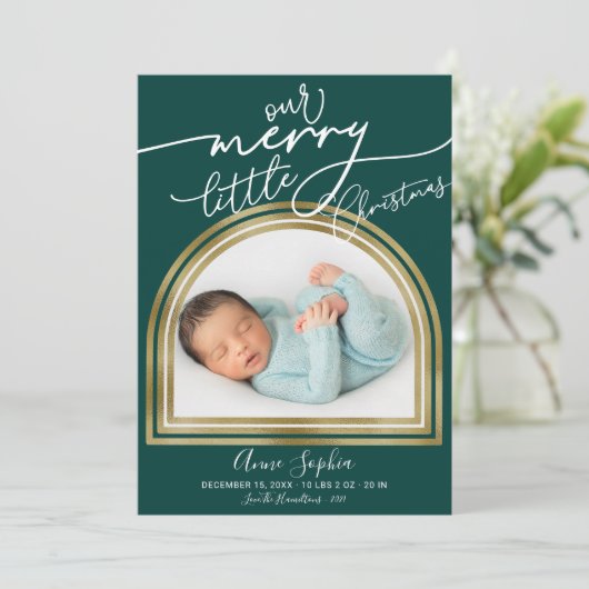 Faire-part de naissance de Noël Arch Frame (Debout devant)