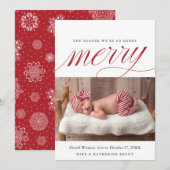 Faire-part de naissance de Noël, Carte de vacances (Devant / Derrière)