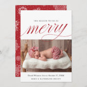 Faire-part de naissance de Noël, Carte de vacances (Devant / Derrière)