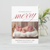 Faire-part de naissance de Noël, Carte de vacances (Debout devant)