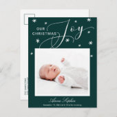 Faire-part de naissance de Noël de la photo du jol (Devant / Derrière)