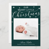 Faire-part de naissance de Noël de la photo du jol (Devant / Derrière)