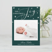 Faire-part de naissance de Noël de la photo du jol (Debout devant)