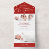 Faire-part de naissance de Noël de la photo du jol (À l'intérieur)