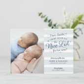 Faire-part de naissance de Noël des nouveaux jumea (Debout devant)