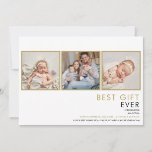 Faire-part de naissance de Noël en collage photo m