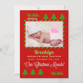 Faire-part de naissance de Noël Photo bébé (Devant)