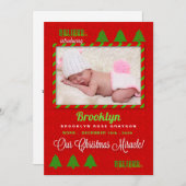 Faire-part de naissance de Noël Photo bébé (Devant / Derrière)