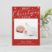 Faire-part de naissance de Noël Photo Écriture Élé (Debout devant)