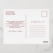 Faire-part de naissance de Noël Photo Script Éléga (Verso)