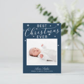 Faire-part de naissance de Noël Photo Script éléga (Debout devant)