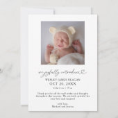 Faire-part de naissance de Noël plus gaie (Dos)