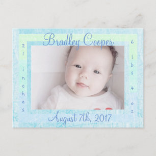 Faire-part de naissance de nouveau-né garçon avec