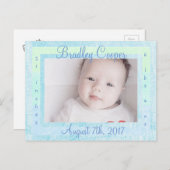 Faire-part de naissance de nouveau-né garçon avec (Devant / Derrière)