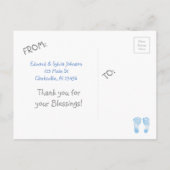 Faire-part de naissance de nouveau-né garçon avec (Dos)