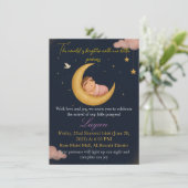 Faire-part de naissance de Petite Fille Lune & Éto (Debout devant)
