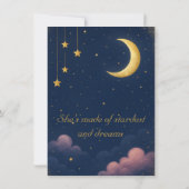 Faire-part de naissance de Petite Fille Lune & Éto (Dos)