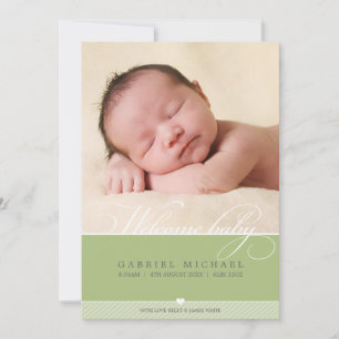 FAIRE-PART DE NAISSANCE DE PHOTO : : beau type 3