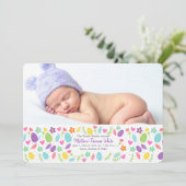 Faire-part de naissance de photo de bannière de (Debout devant)