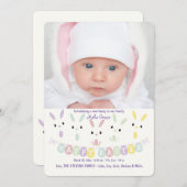 Faire-part de naissance de photo de bannière de (Devant / Derrière)