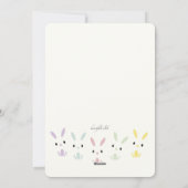 Faire-part de naissance de photo de bannière de (Dos)