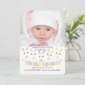 Faire-part de naissance de photo de bannière de (Debout devant)