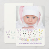 Faire-part de naissance de photo de bannière de (Devant / Derrière)