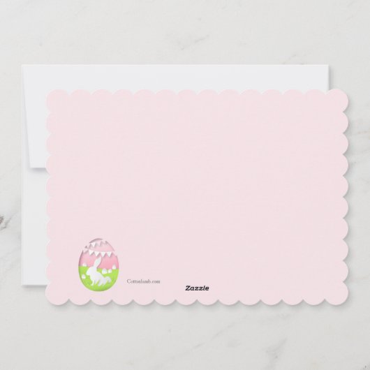 Faire-part de naissance de photo de bébé de Pâques (Dos)