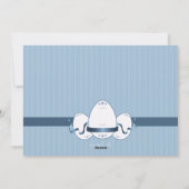 Faire-part de naissance de photo de bleu de Pâques (Dos)