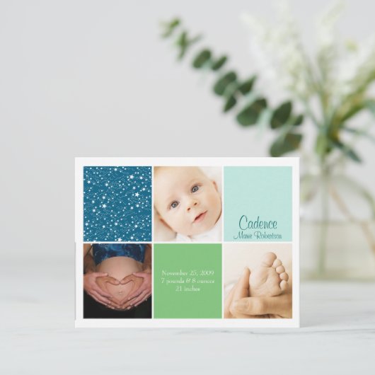 Faire-part de naissance de photo de l'étoile 3 (Debout devant)