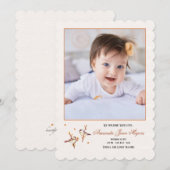 Faire-part de naissance de photo d'oiseaux (Devant / Derrière)