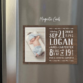 Faire-part de naissance de photo magnétique russe 